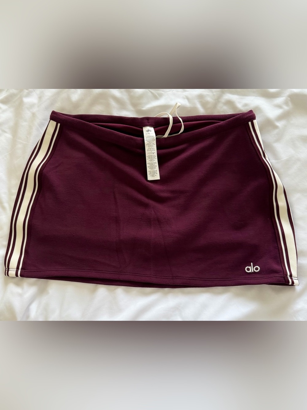 Track Star Mini Skirt - Burgundy